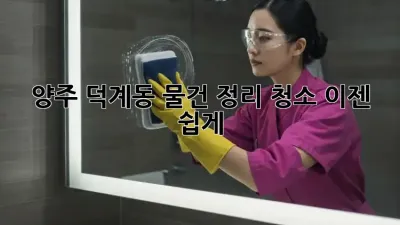 양주 덕계동 물건 정리 청소, 이젠 쉽게!