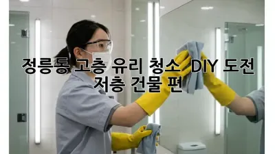 정릉동 고층 유리 청소 ✨ DIY 도전! 저층 건물 편